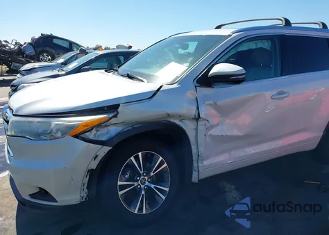 2016 Toyota Highlander Xle из США, поврежденный, VIN 5TDJKRFH8GS348118
